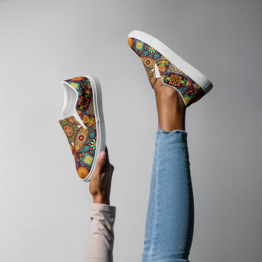 Enchanted Mirage Mandala Slip-On Canvas Shoes