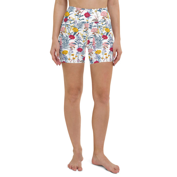 Garden Floral Patterned Yoga Shorts