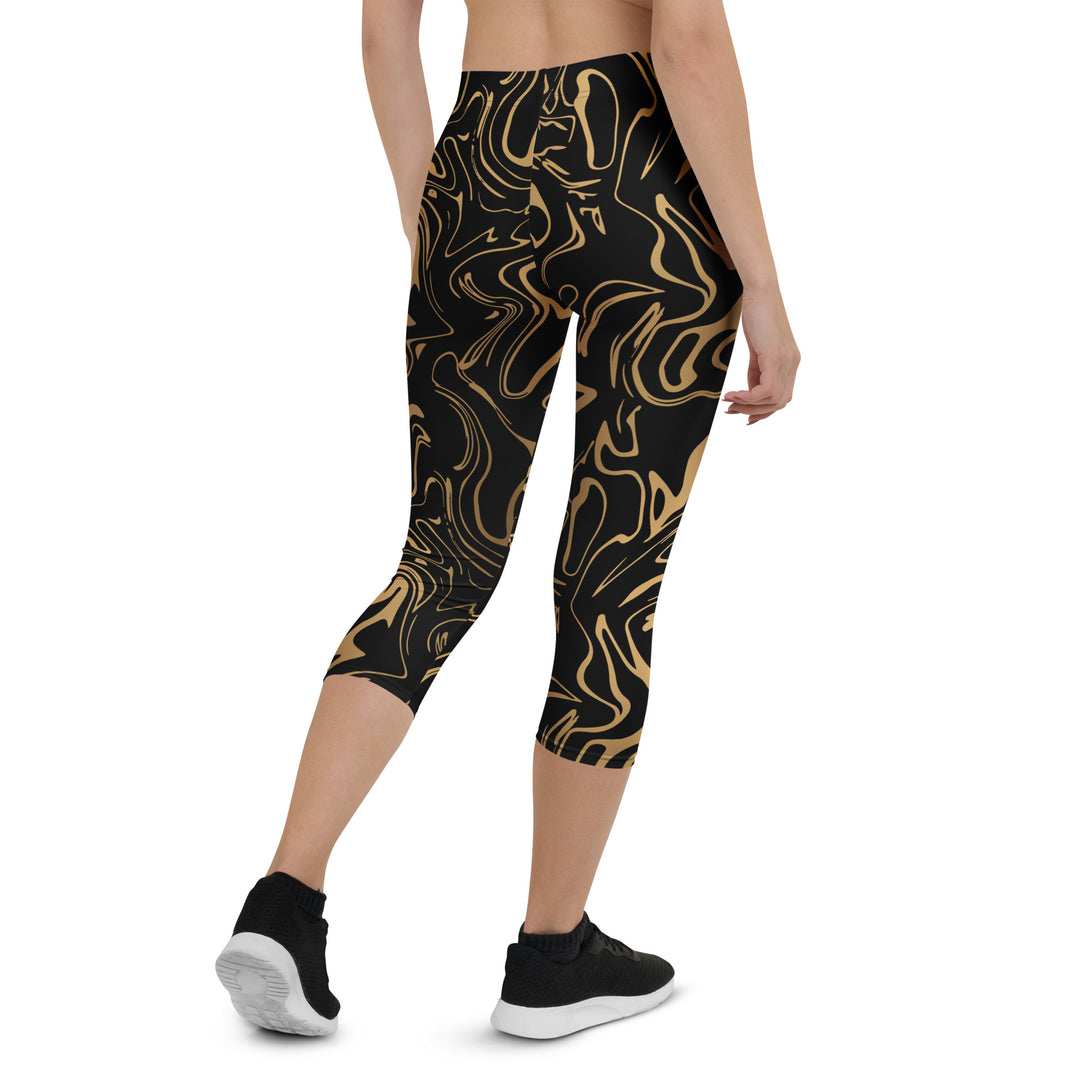 Golden Mirage Liquid Marble Capris