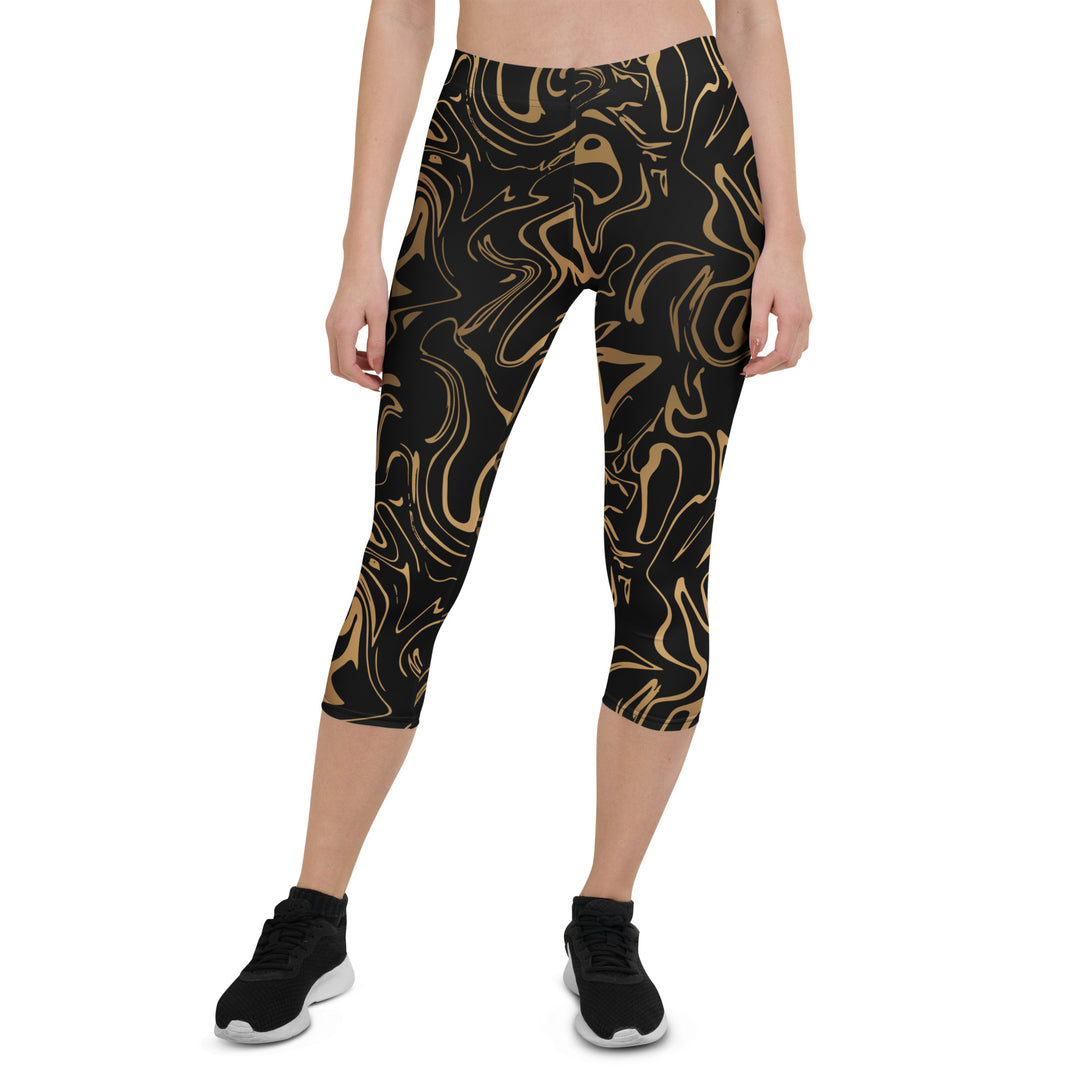Golden Mirage Liquid Marble Capris