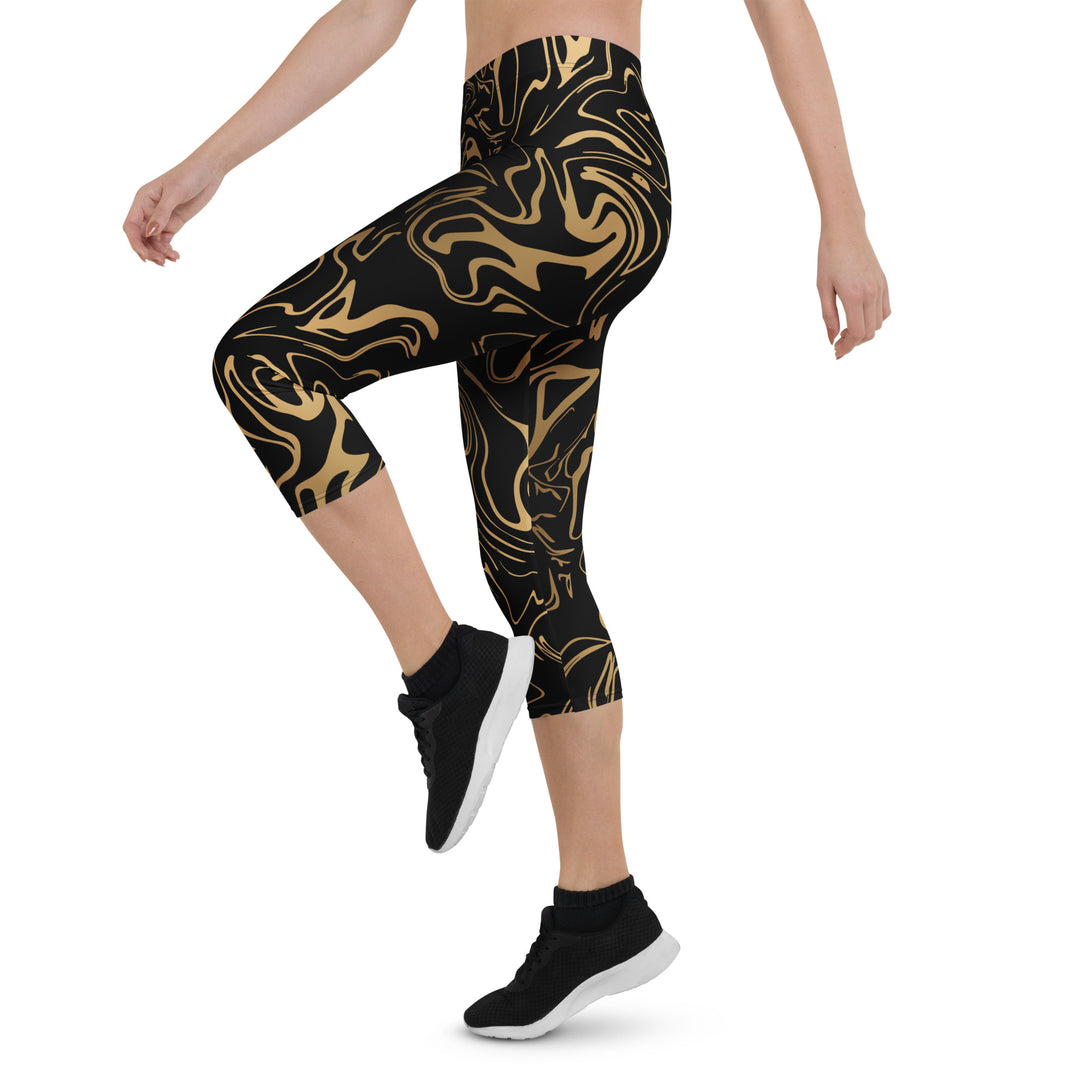 Golden Mirage Liquid Marble Capris