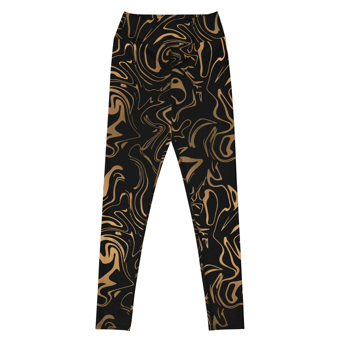 Golden Mirage Liquid Marble Yoga Leggings