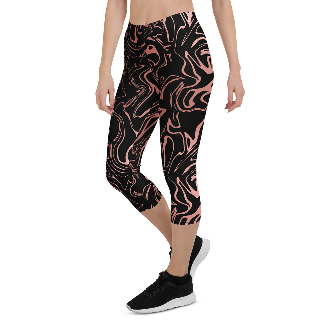 Golden Mirage Liquid Marble Capris