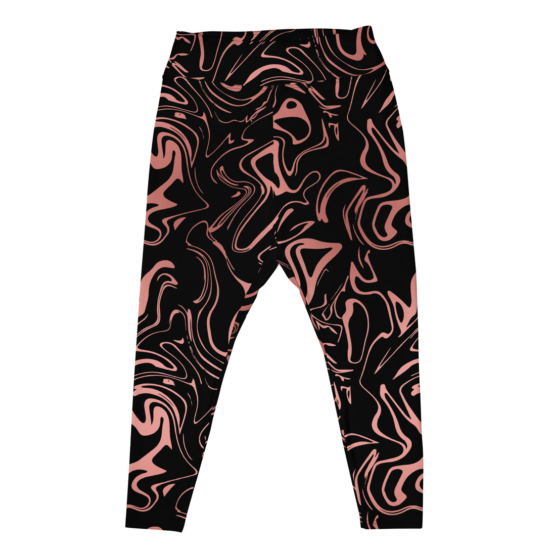 Golden Mirage Liquid Marble Plus Size Leggings