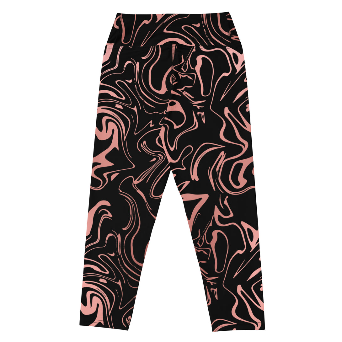 Golden Mirage Liquid Marble Yoga Capris