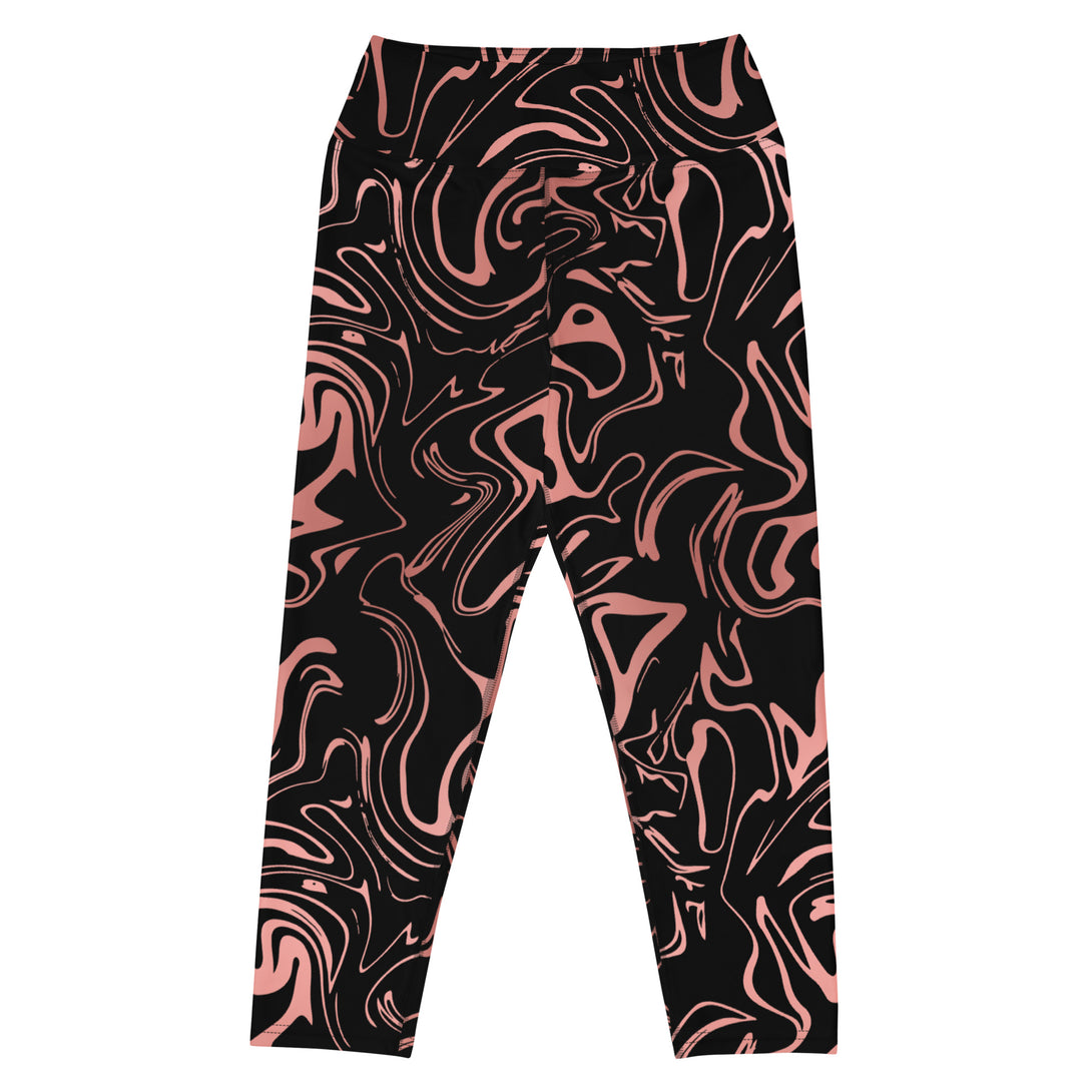 Golden Mirage Liquid Marble Yoga Capris