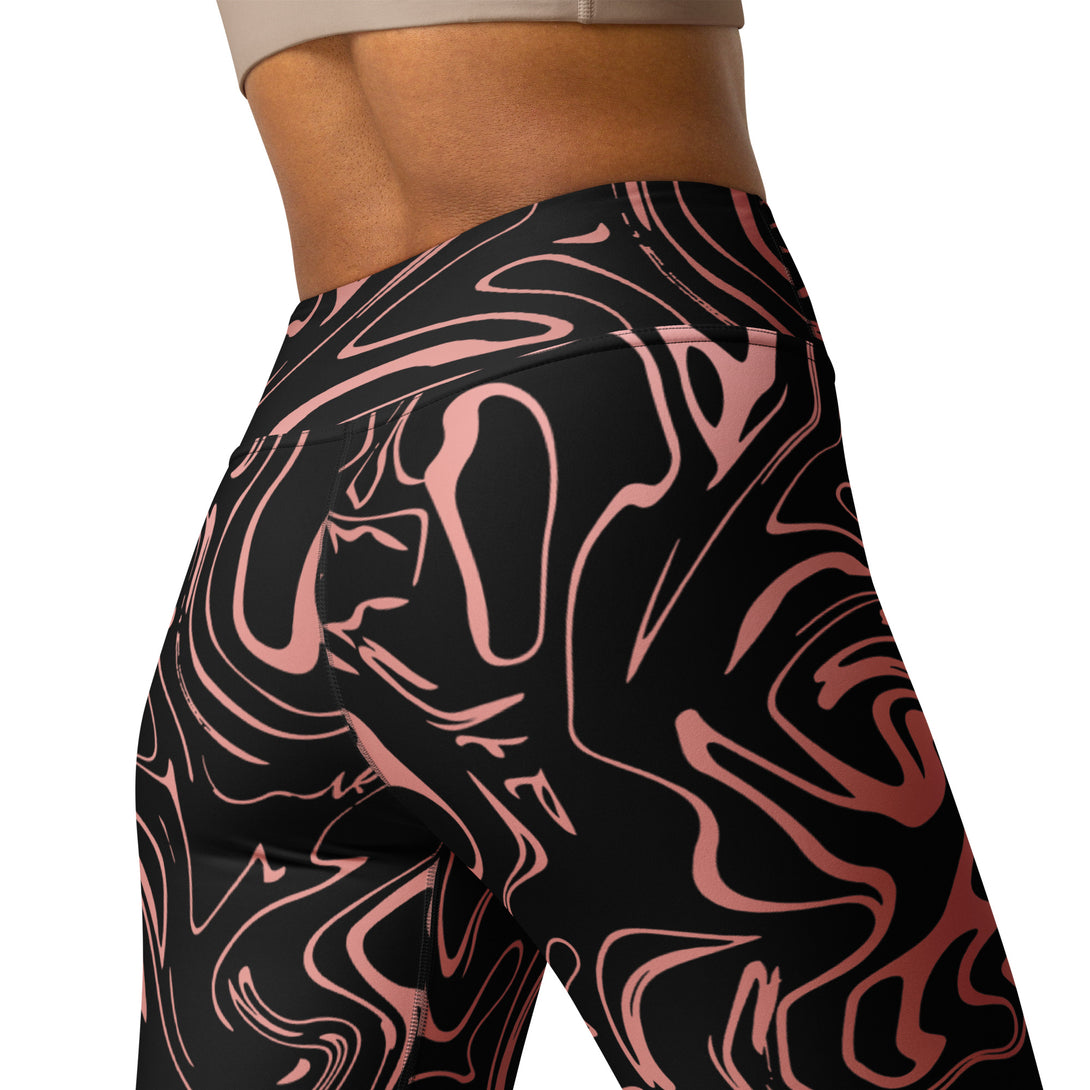 Golden Mirage Liquid Marble Yoga Leggings