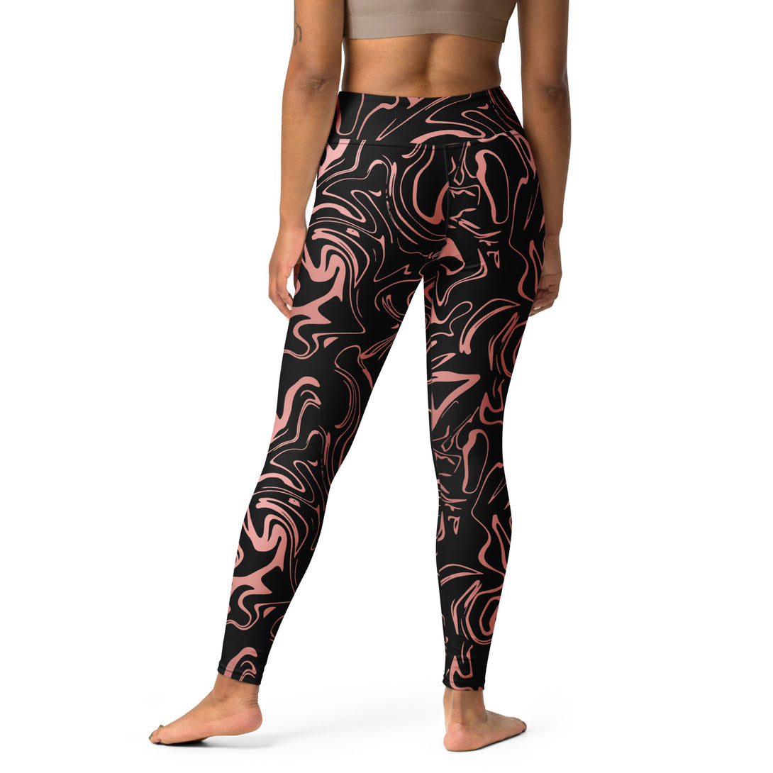 Golden Mirage Liquid Marble Yoga Leggings