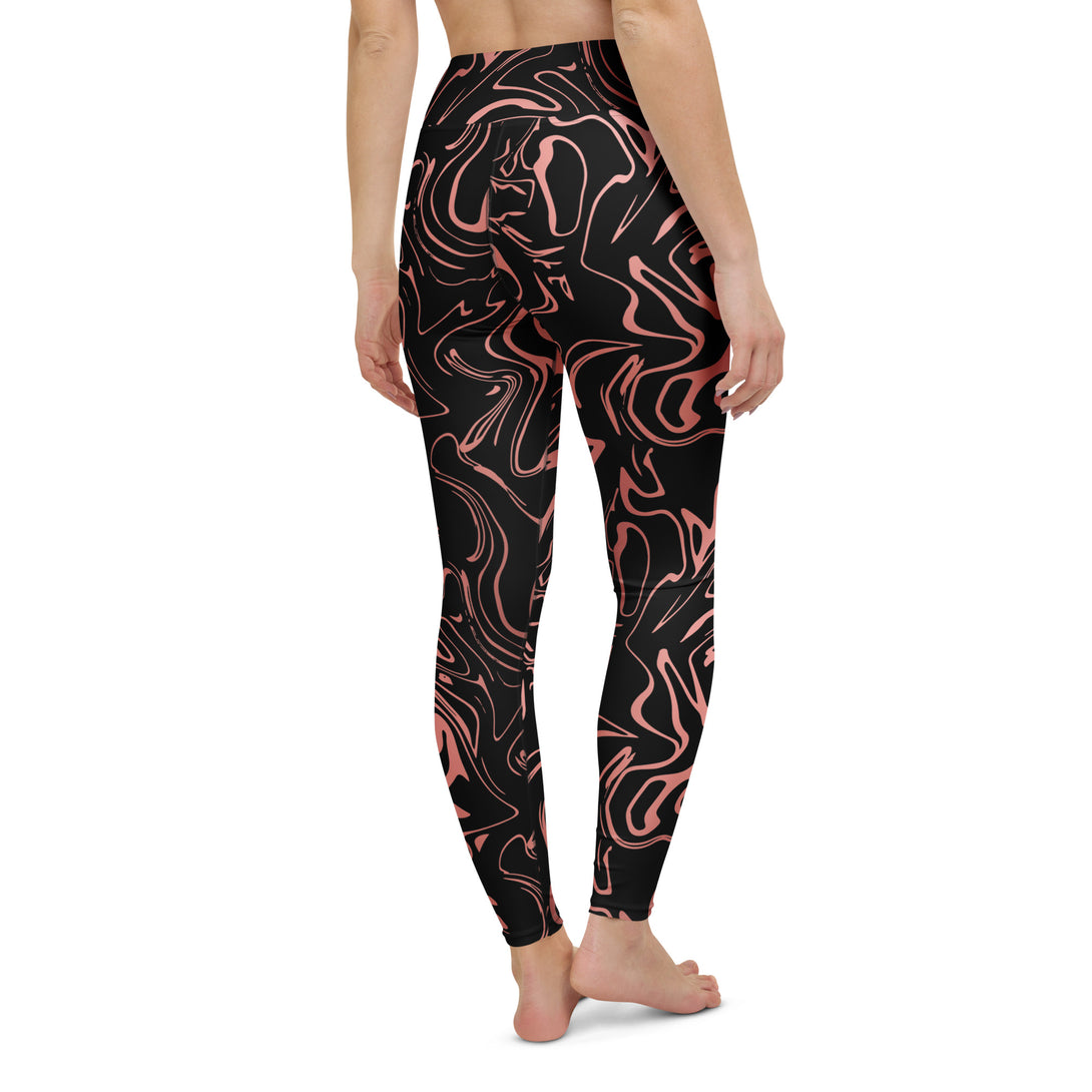 Golden Mirage Liquid Marble Yoga Leggings