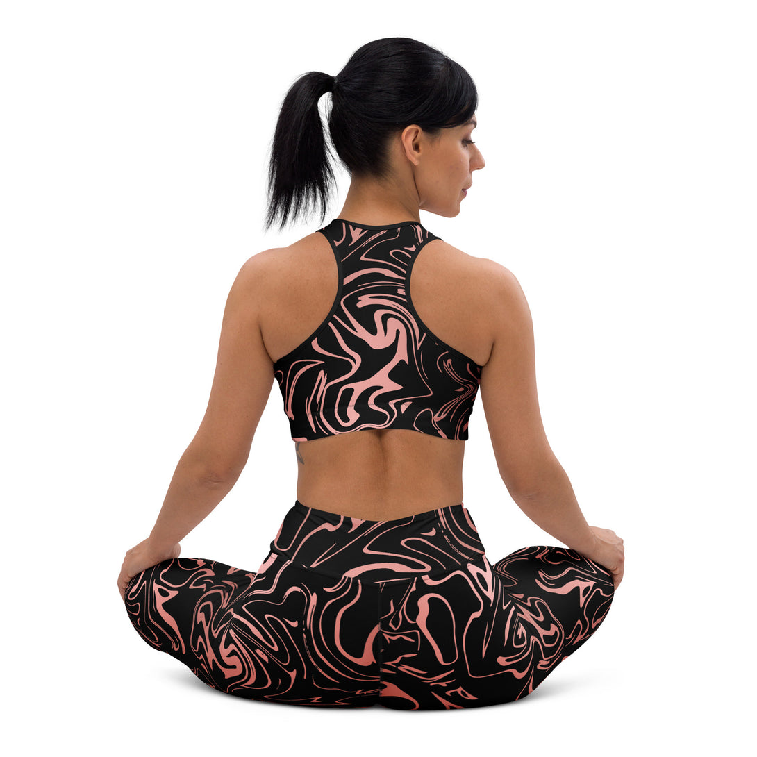 Golden Mirage Liquid Marble Yoga Leggings