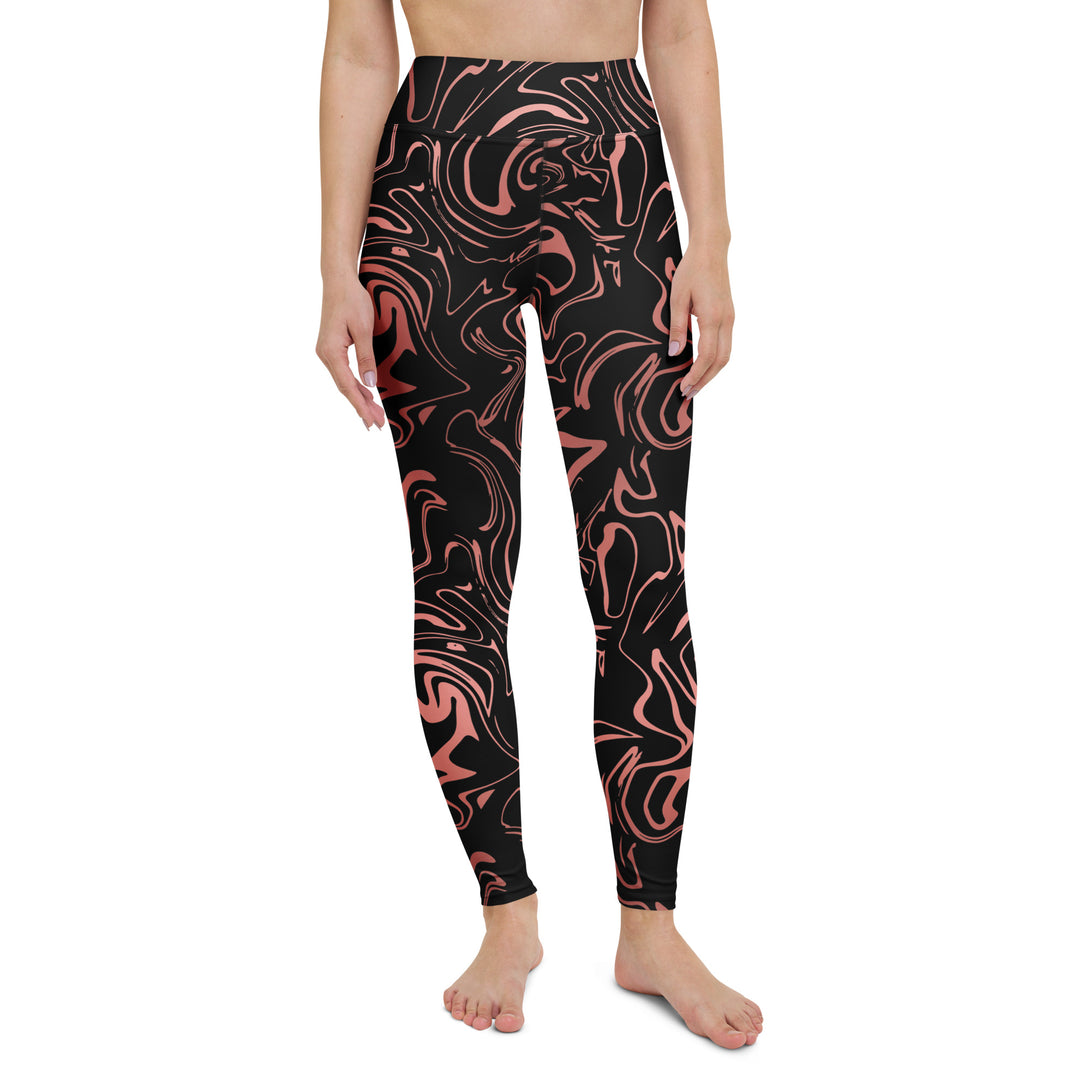 Golden Mirage Liquid Marble Yoga Leggings