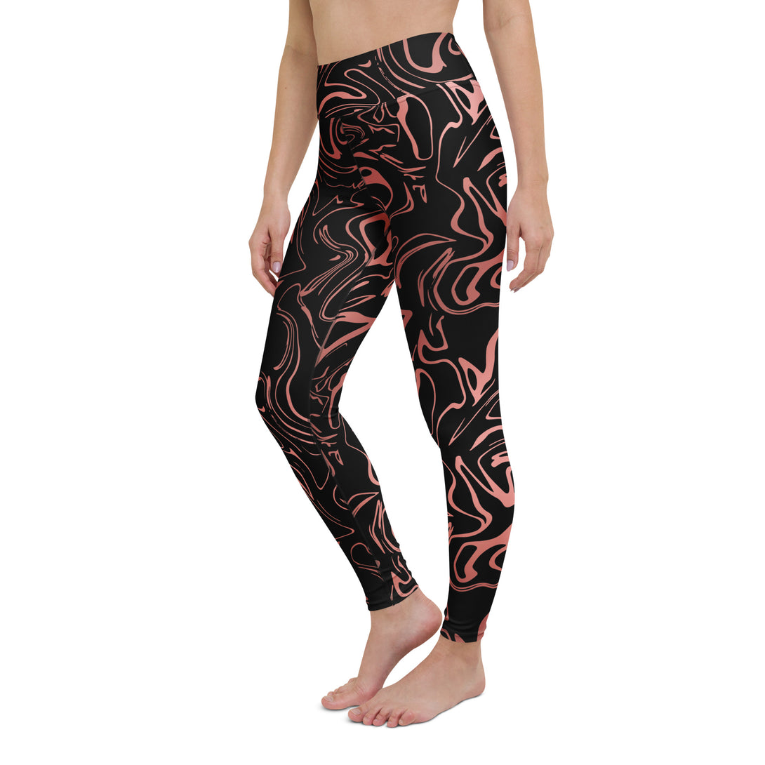 Golden Mirage Liquid Marble Yoga Leggings