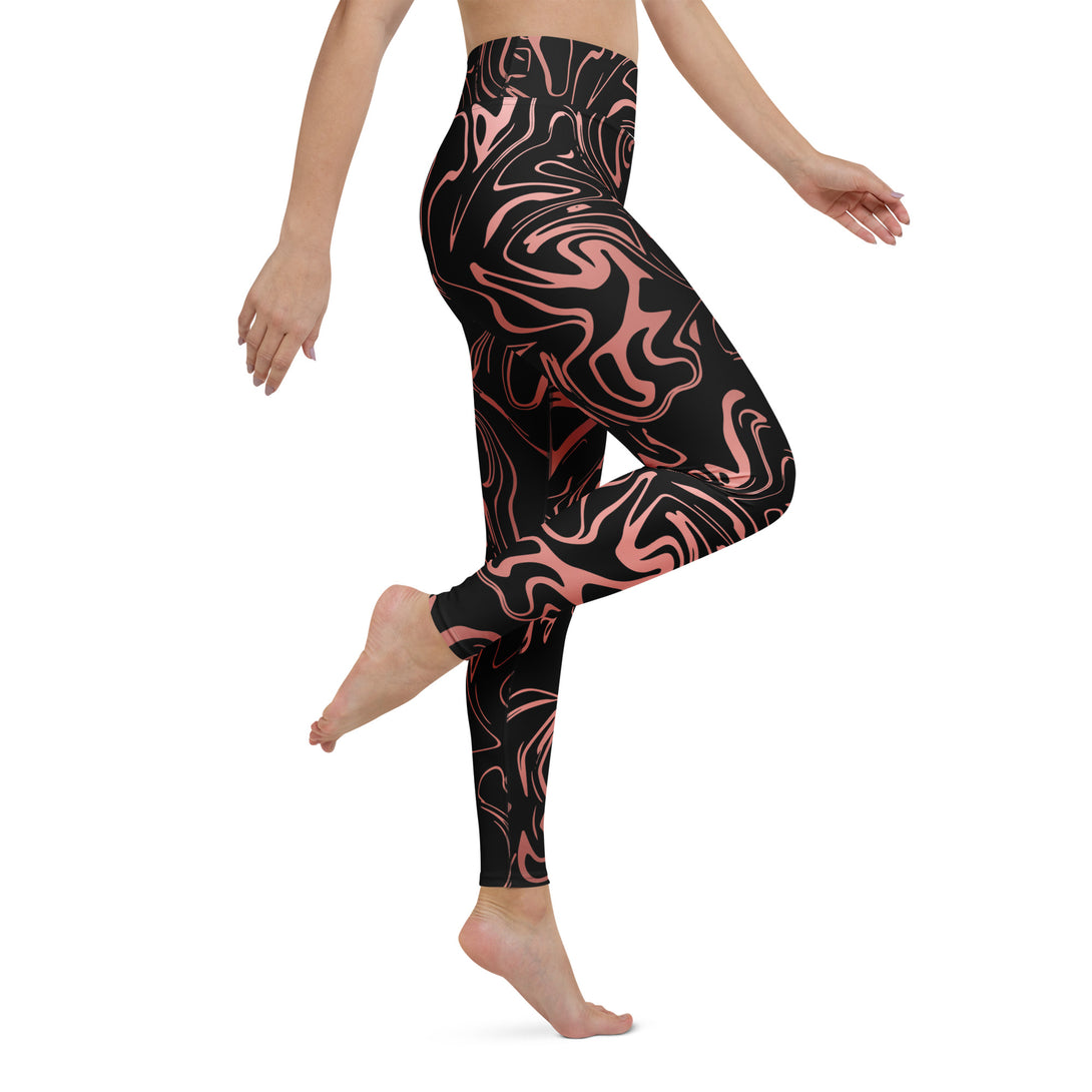 Golden Mirage Liquid Marble Yoga Leggings
