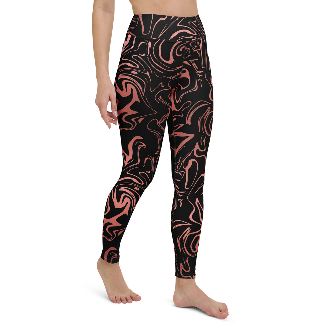 Golden Mirage Liquid Marble Yoga Leggings