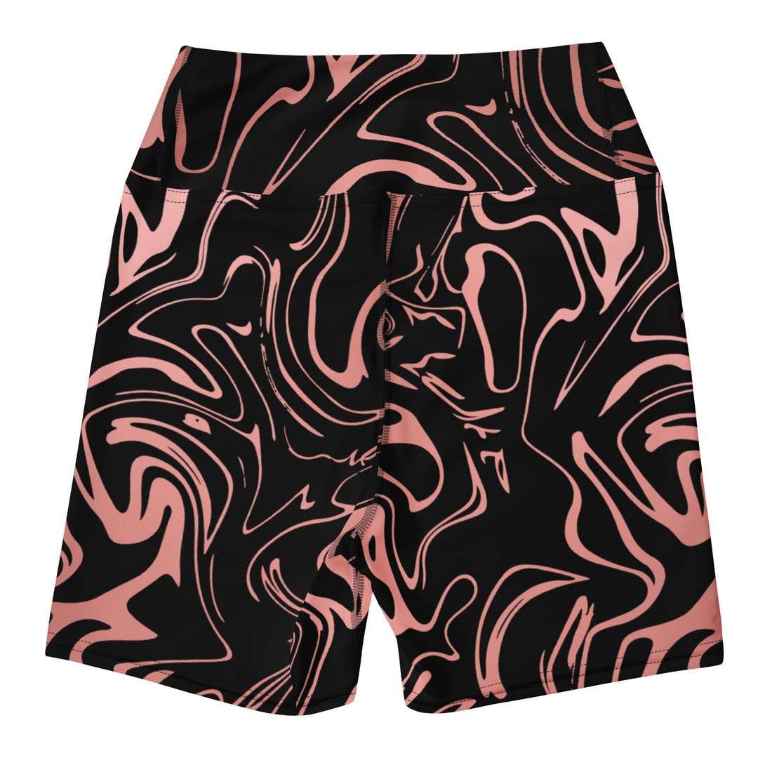 Golden Mirage Liquid Marble Yoga Shorts
