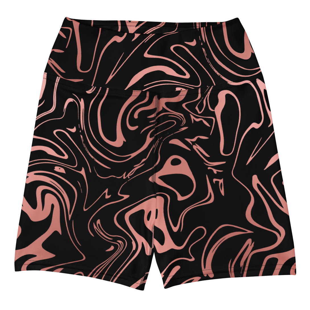 Golden Mirage Liquid Marble Yoga Shorts