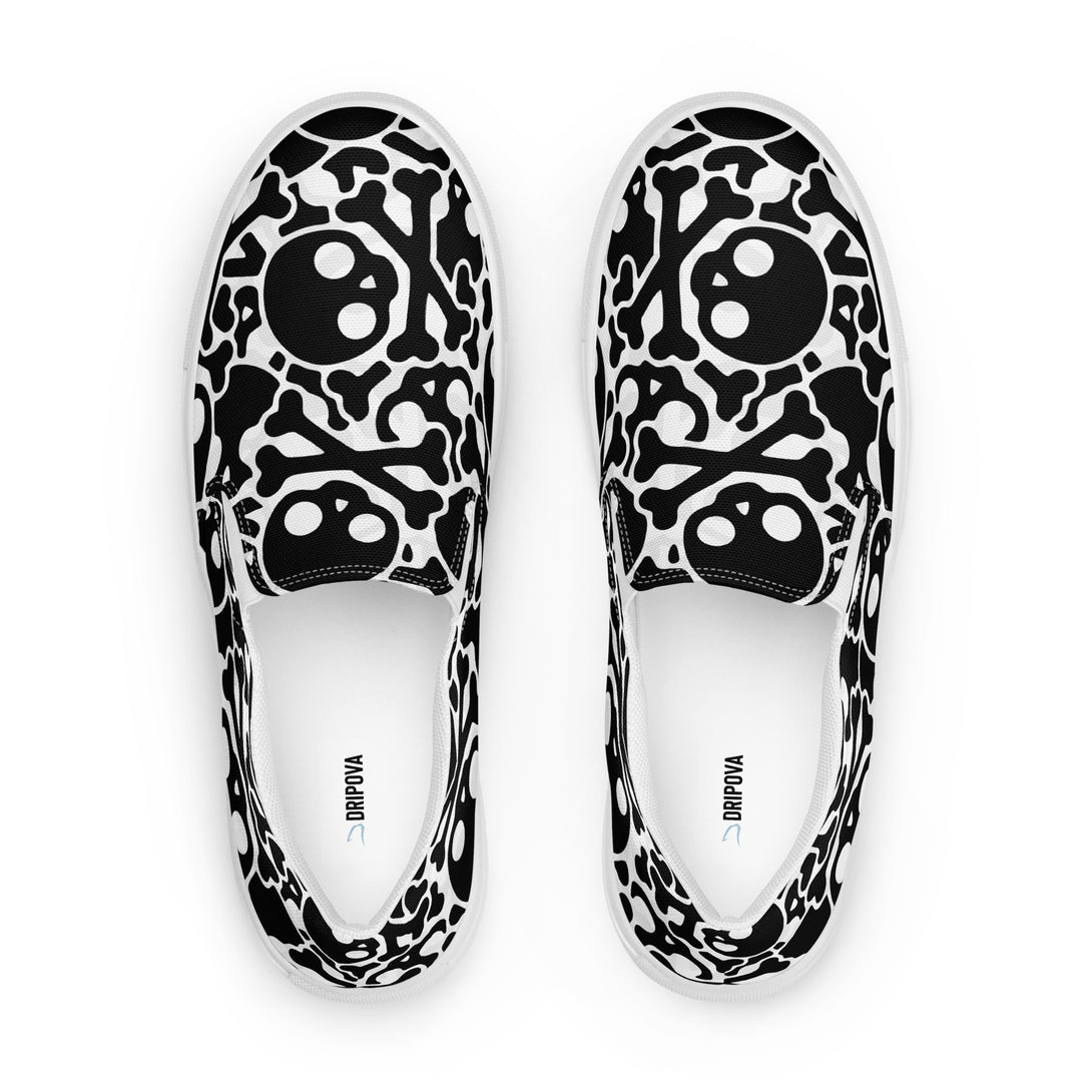 Grave Grip Skeleton Slip-On Canvas Shoes