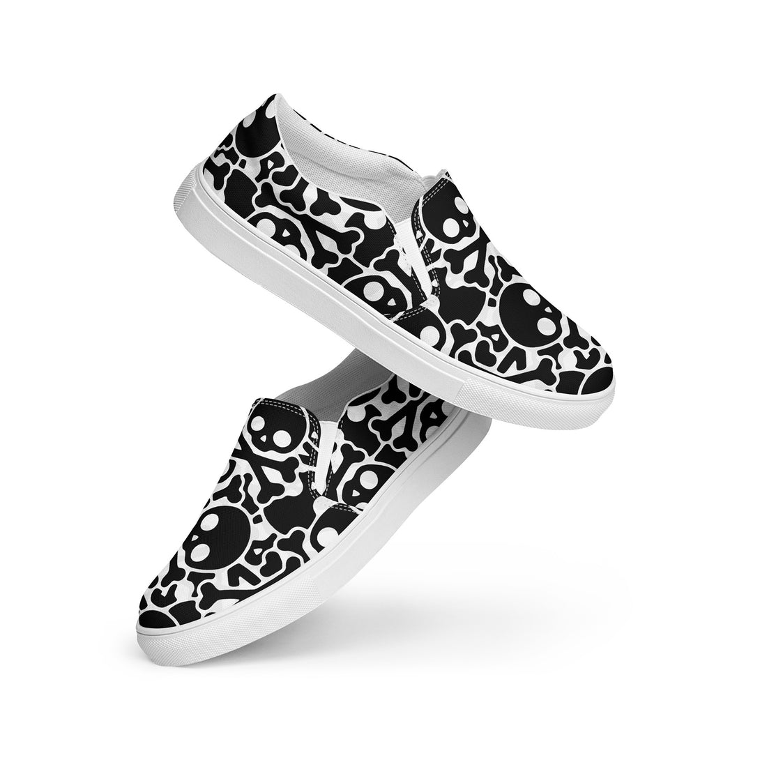 Grave Grip Skeleton Slip-On Canvas Shoes