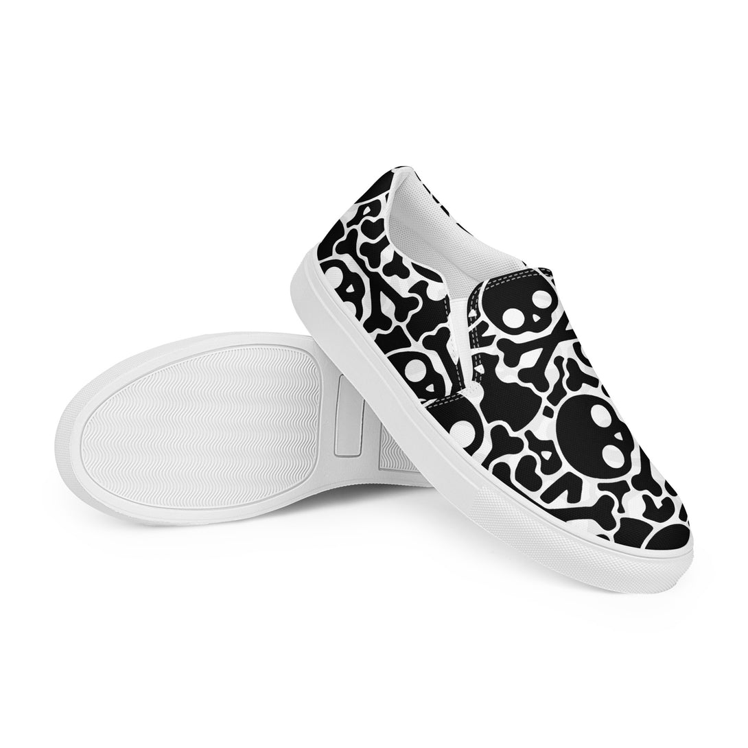 Grave Grip Skeleton Slip-On Canvas Shoes