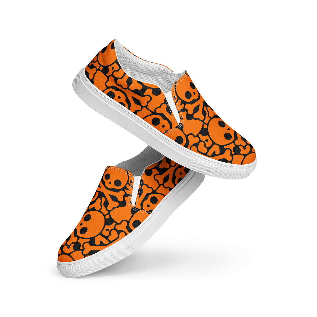 Grave Grip Skeleton Slip-On Canvas Shoes