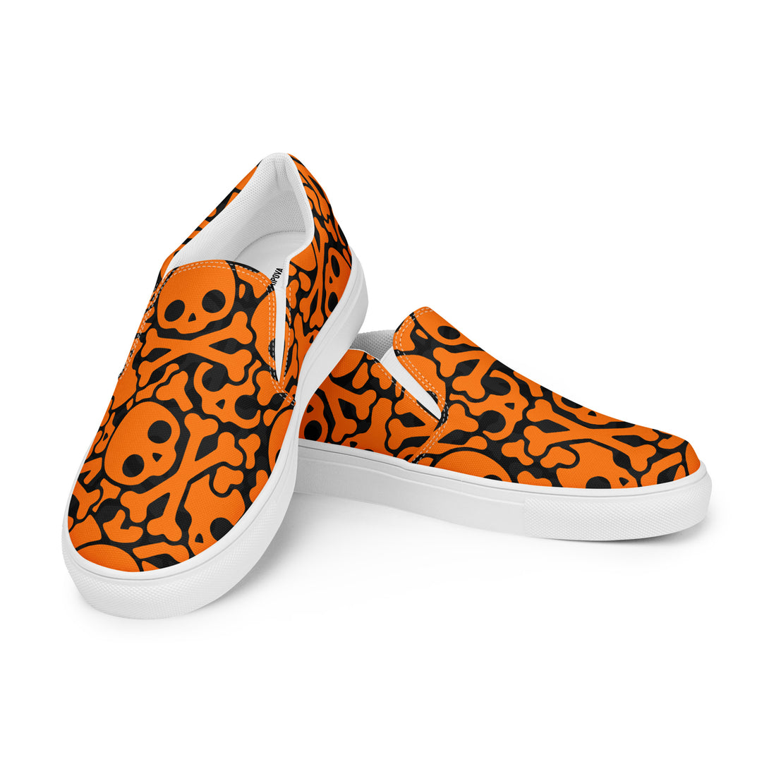 Grave Grip Skeleton Slip-On Canvas Shoes
