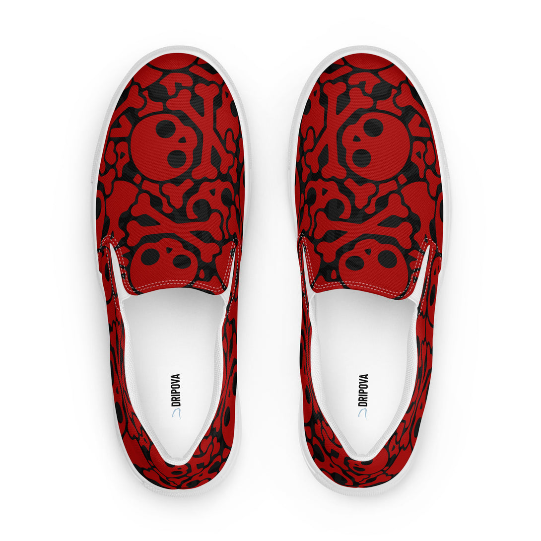 Grave Grip Skeleton Slip-On Canvas Shoes