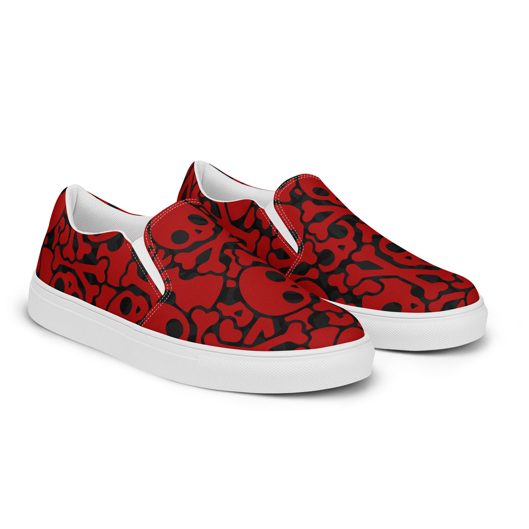 Grave Grip Skeleton Slip-On Canvas Shoes