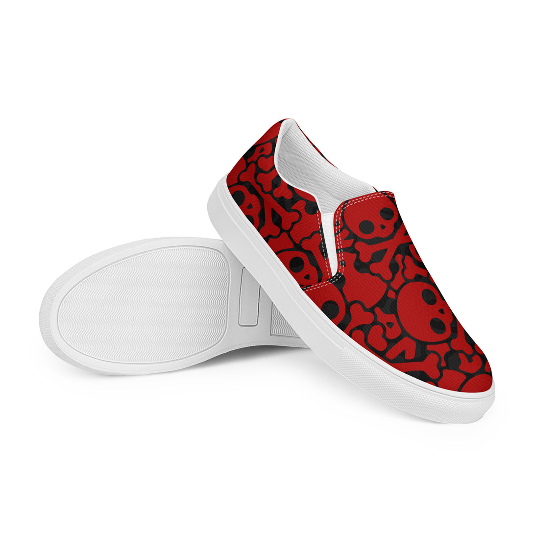 Grave Grip Skeleton Slip-On Canvas Shoes