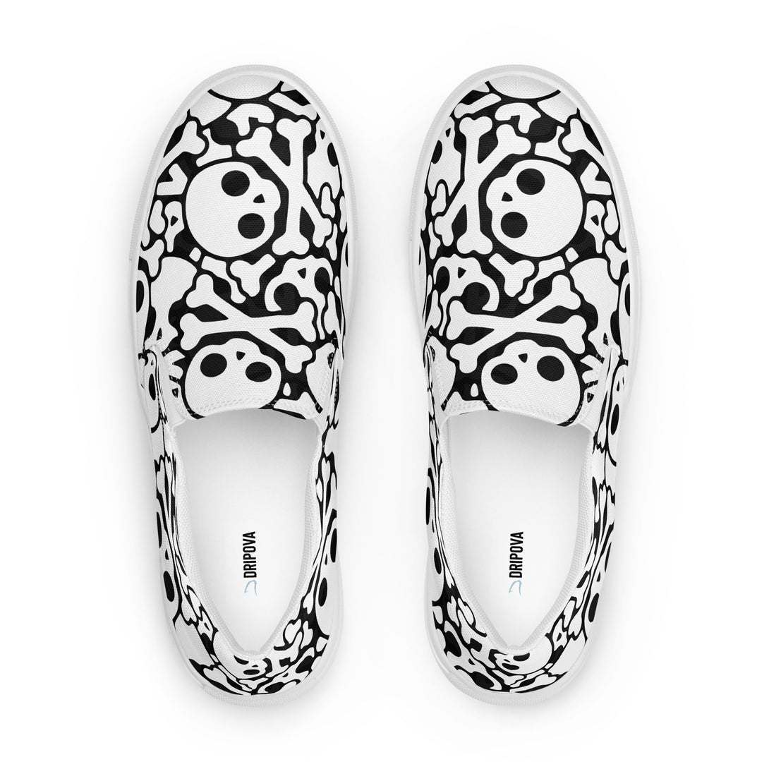 Grave Grip Skeleton Slip-On Canvas Shoes