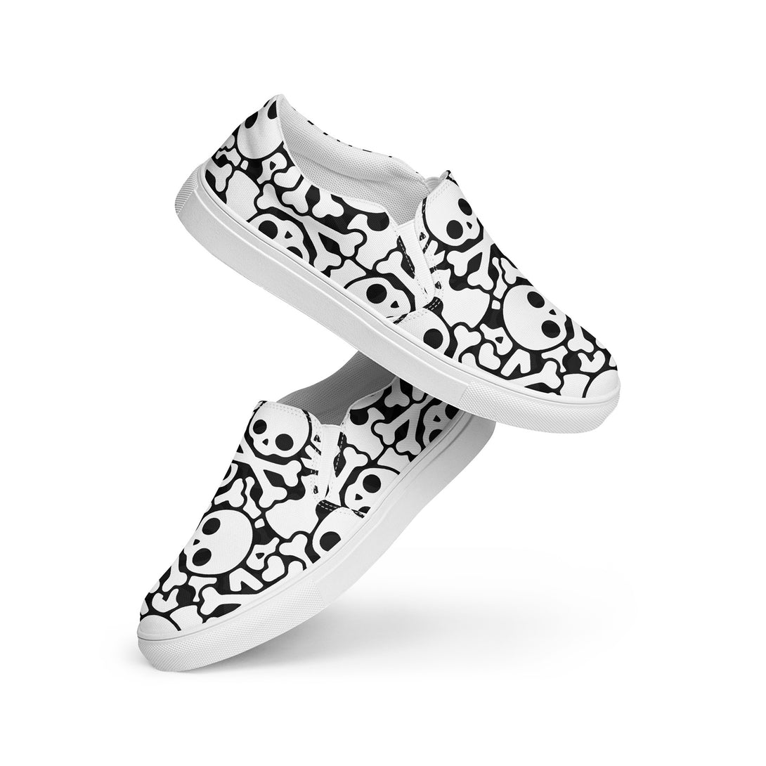 Grave Grip Skeleton Slip-On Canvas Shoes