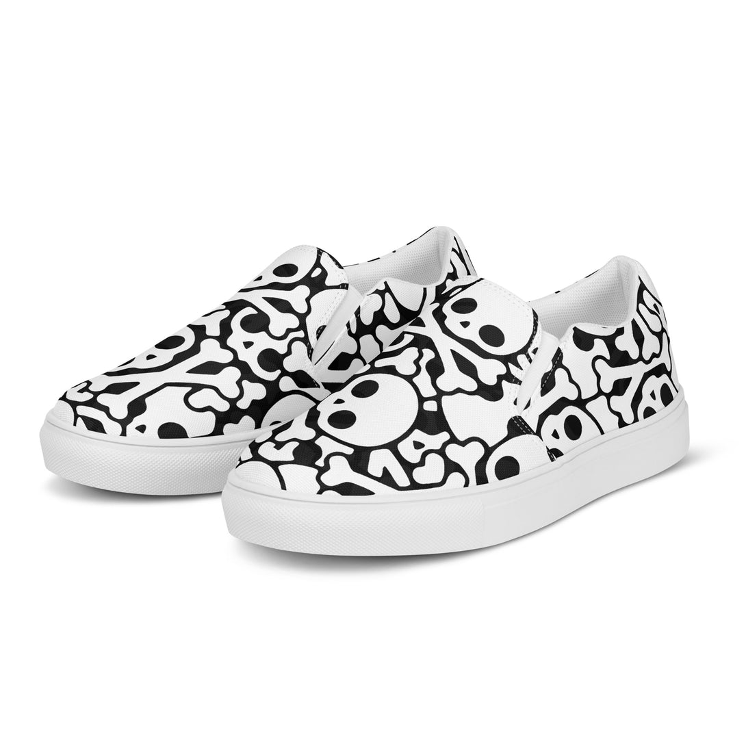 Grave Grip Skeleton Slip-On Canvas Shoes