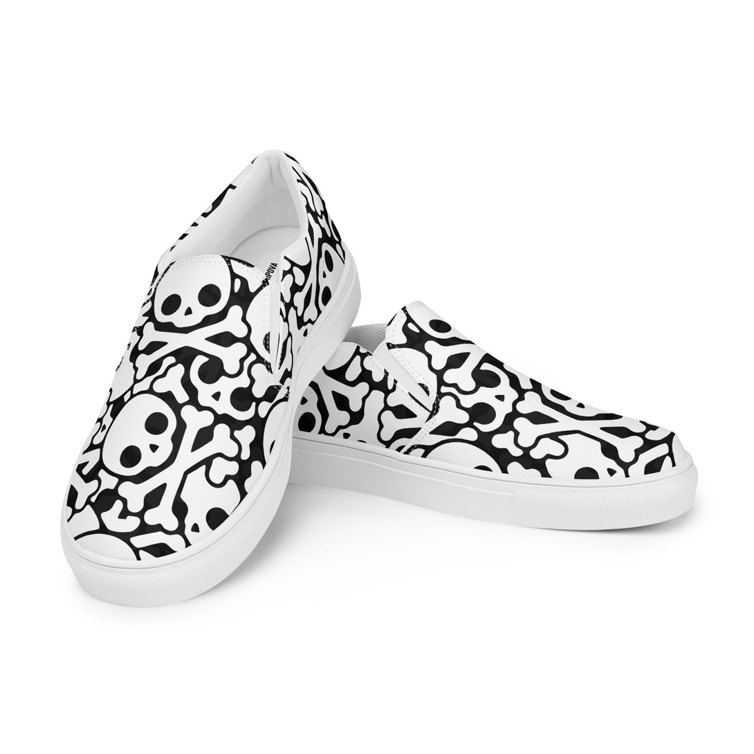 Grave Grip Skeleton Slip-On Canvas Shoes