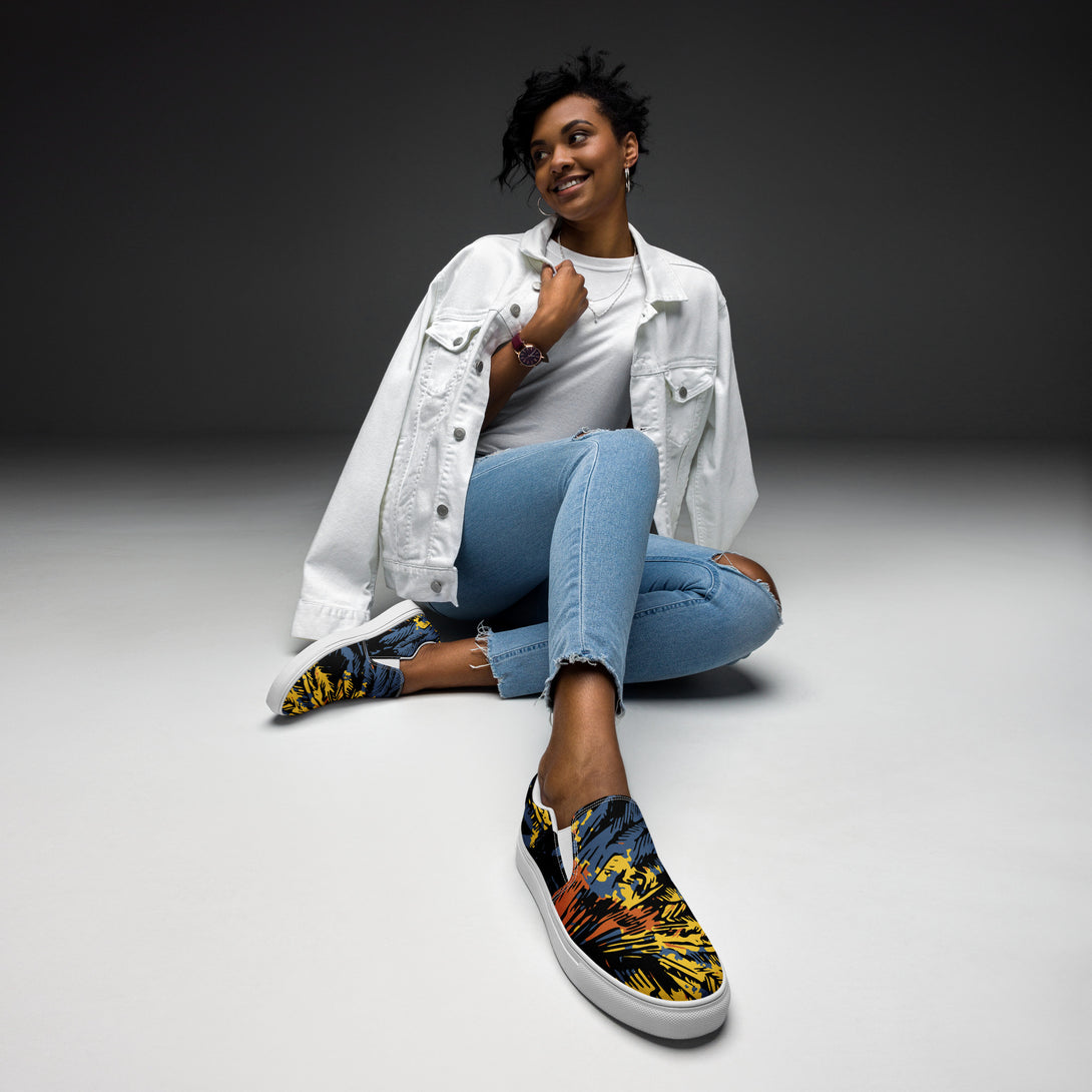 Grunge Spirit Featherstorm Slip-On Canvas Shoes