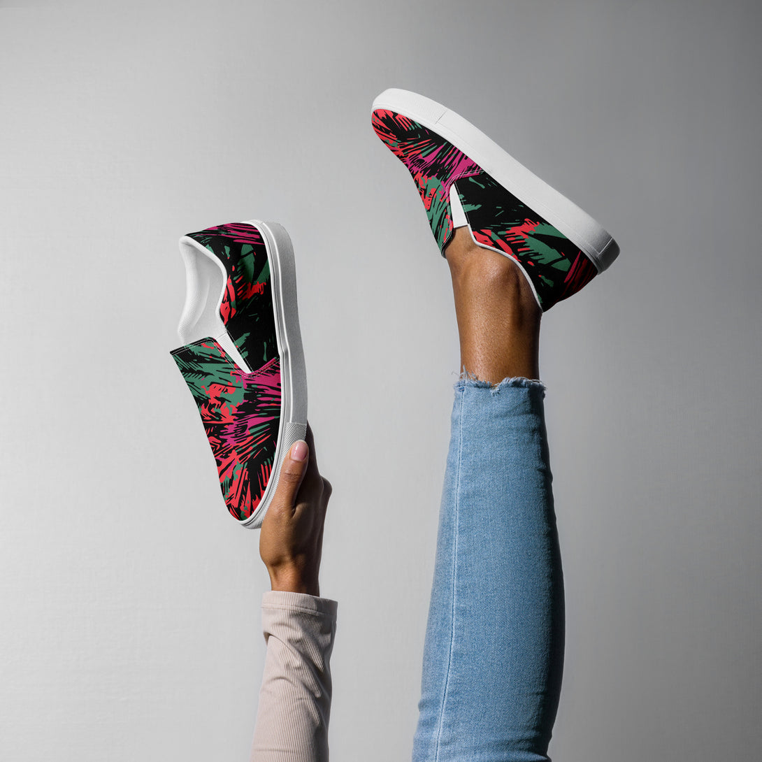 Grunge Spirit Featherstorm Slip-On Canvas Shoes
