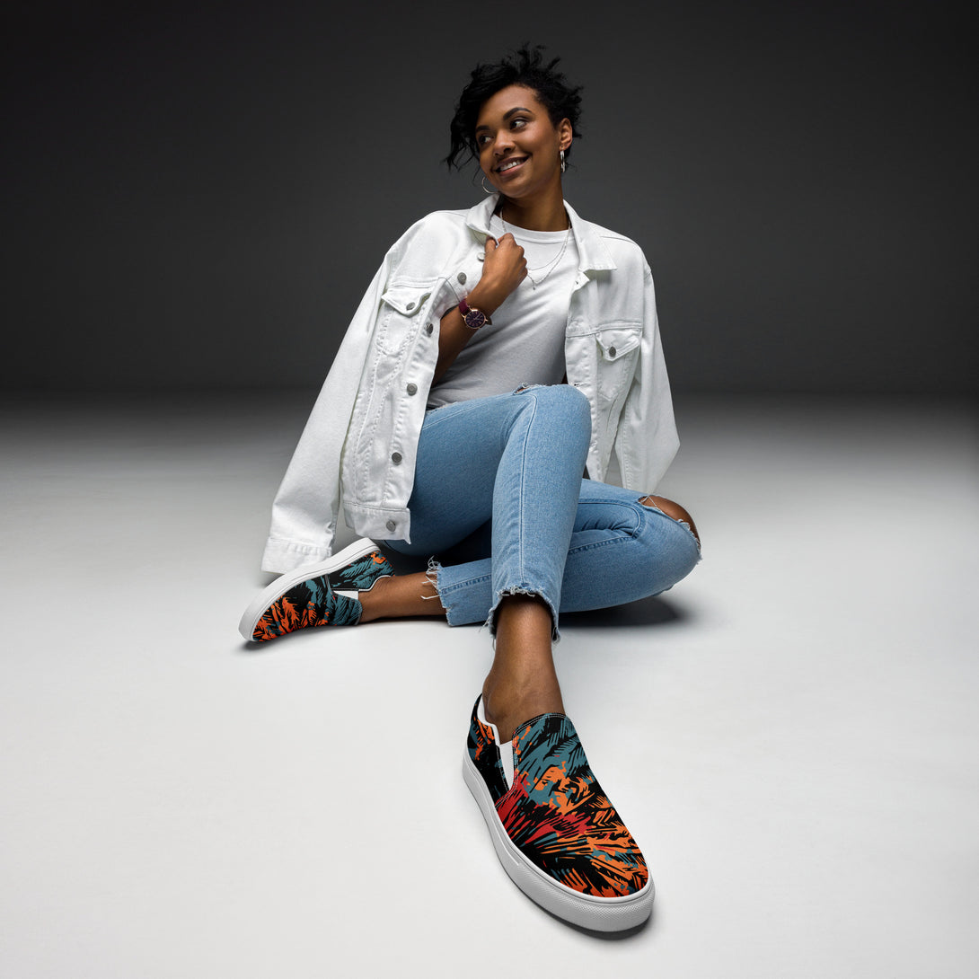 Grunge Spirit Featherstorm Slip-On Canvas Shoes