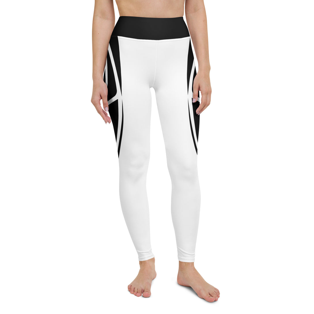 Heart Shaped Carve White Yoga Leggings