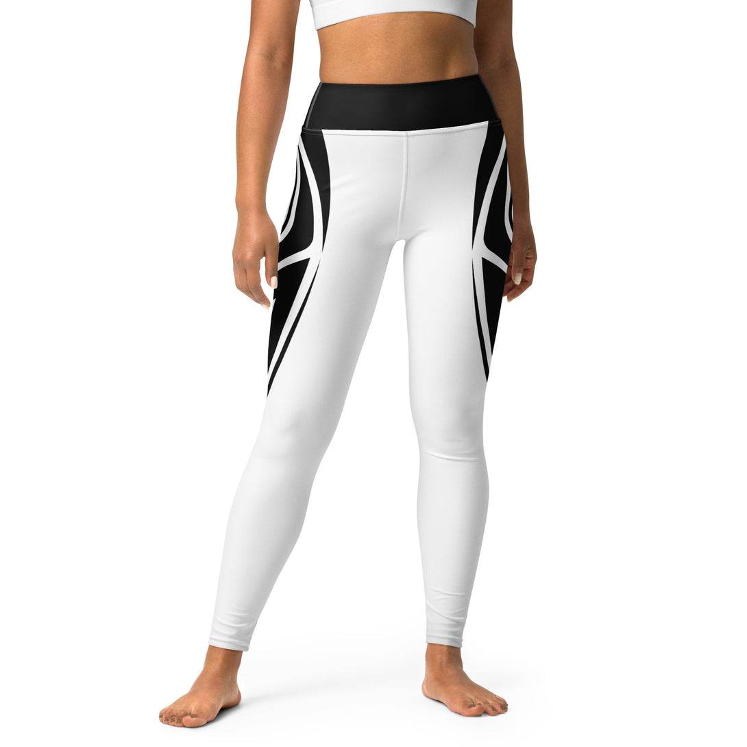 Heart Shaped Carve White Yoga Leggings