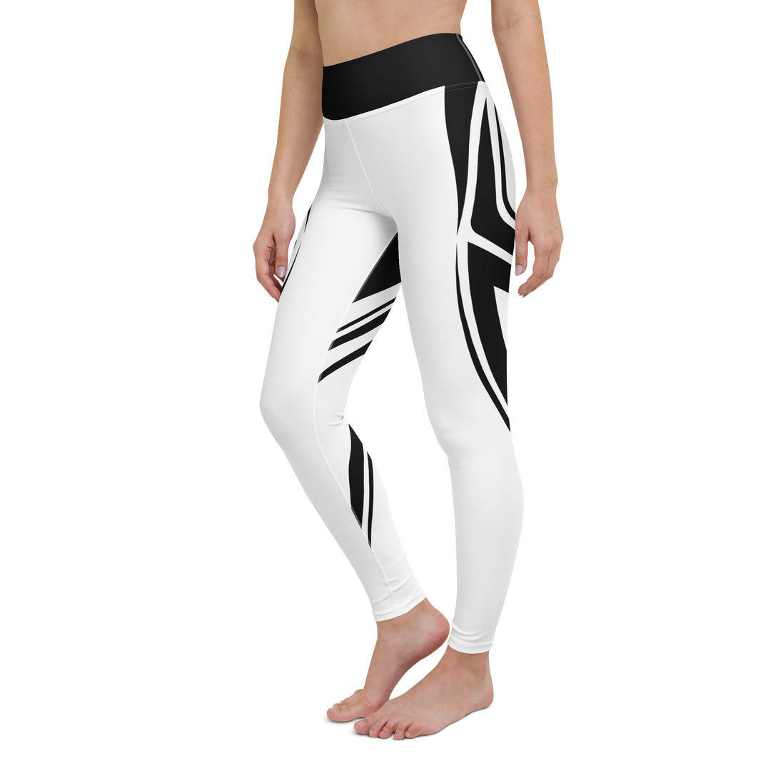 Heart Shaped Carve White Yoga Leggings