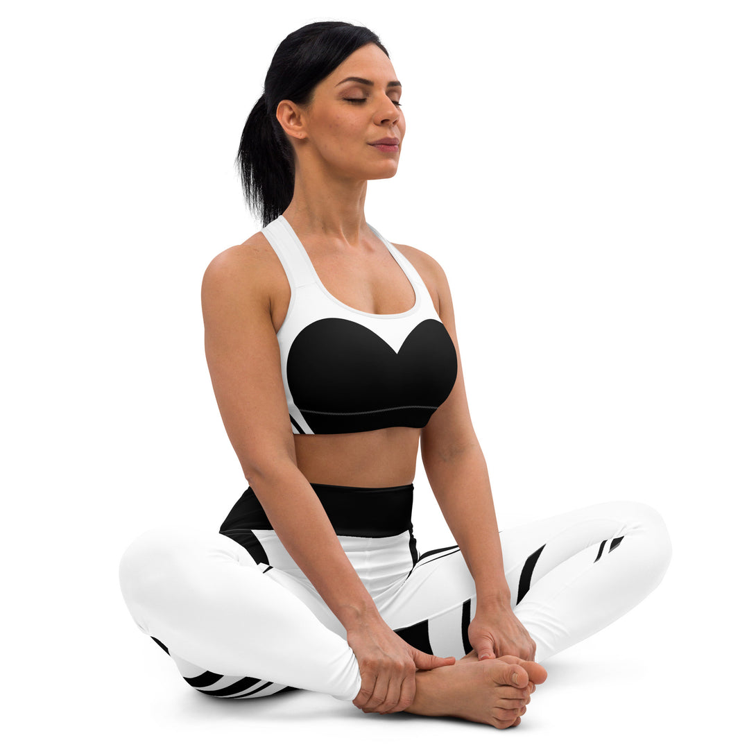Heart Shaped Carve White Yoga Leggings