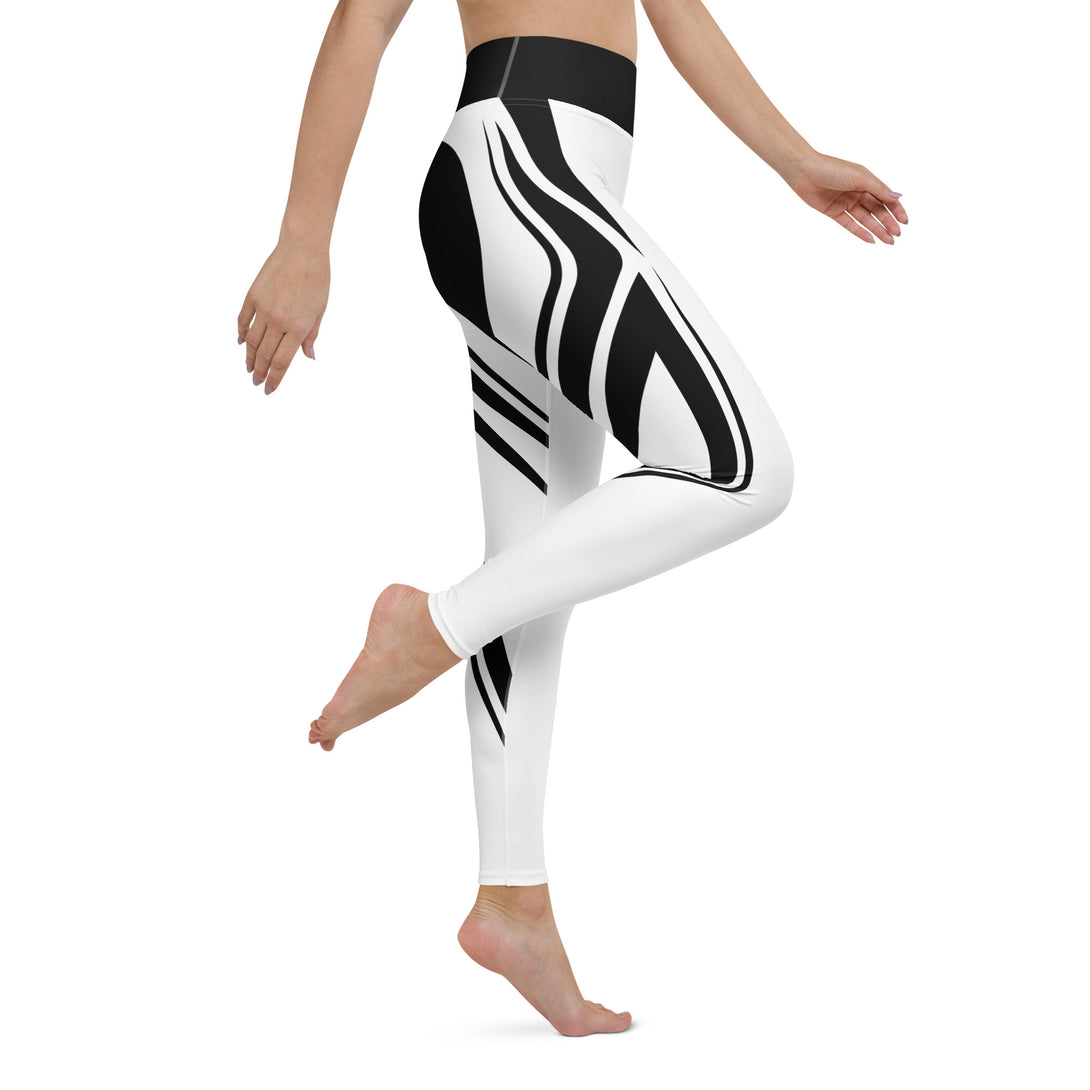 Heart Shaped Carve White Yoga Leggings