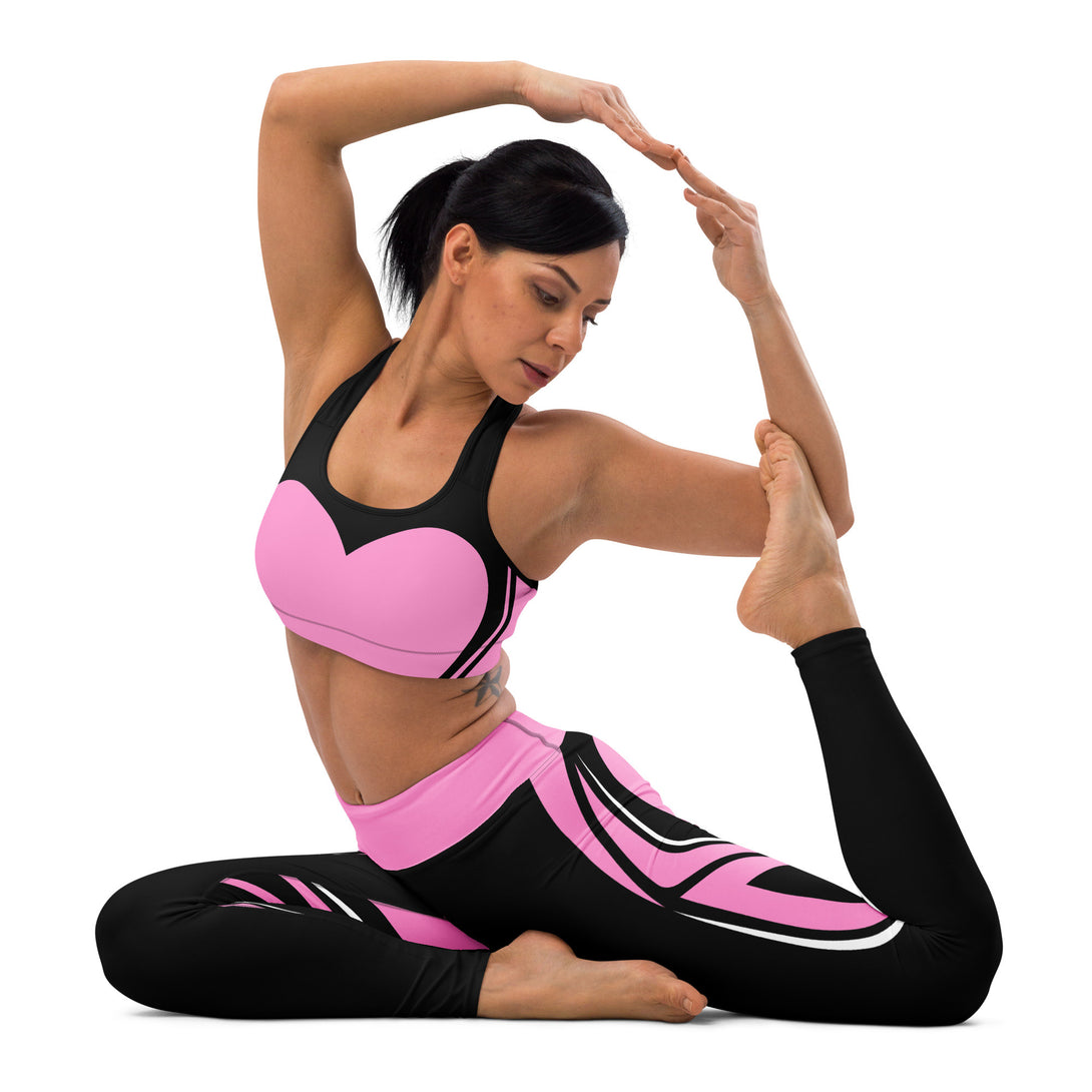 Heart Shaped Carve Black Sports Bra