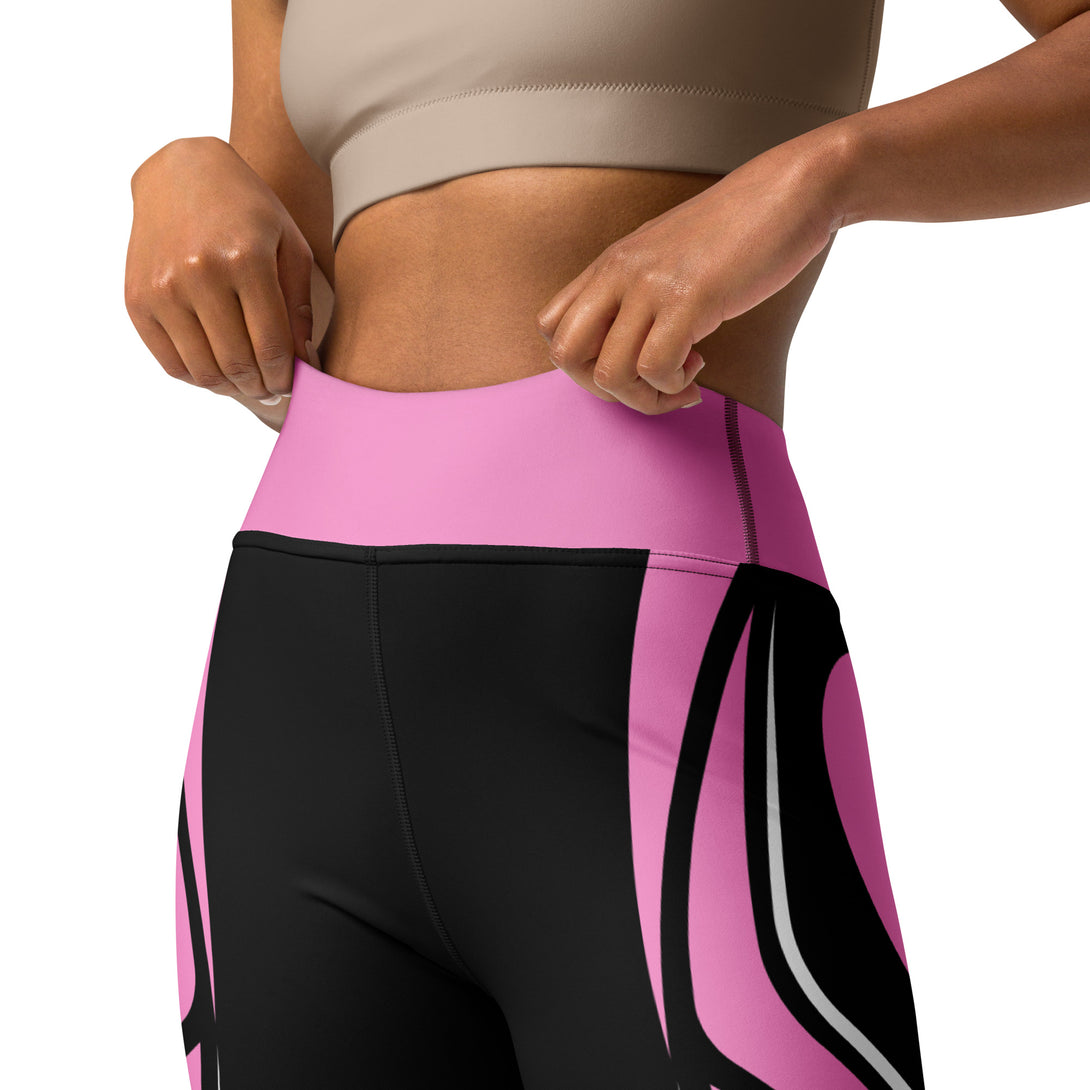 Heart Shaped Carve Black Yoga Leggings