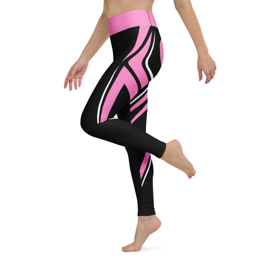 Heart Shaped Carve Black Yoga Leggings