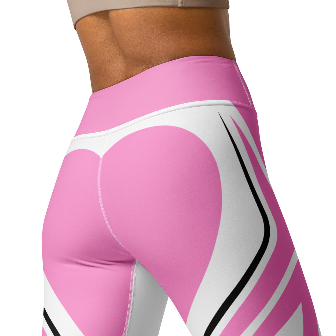 Heart Shaped Carve White Yoga Leggings