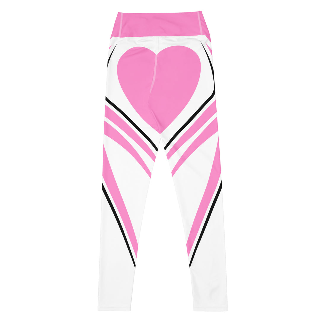 Heart Shaped Carve White Yoga Leggings
