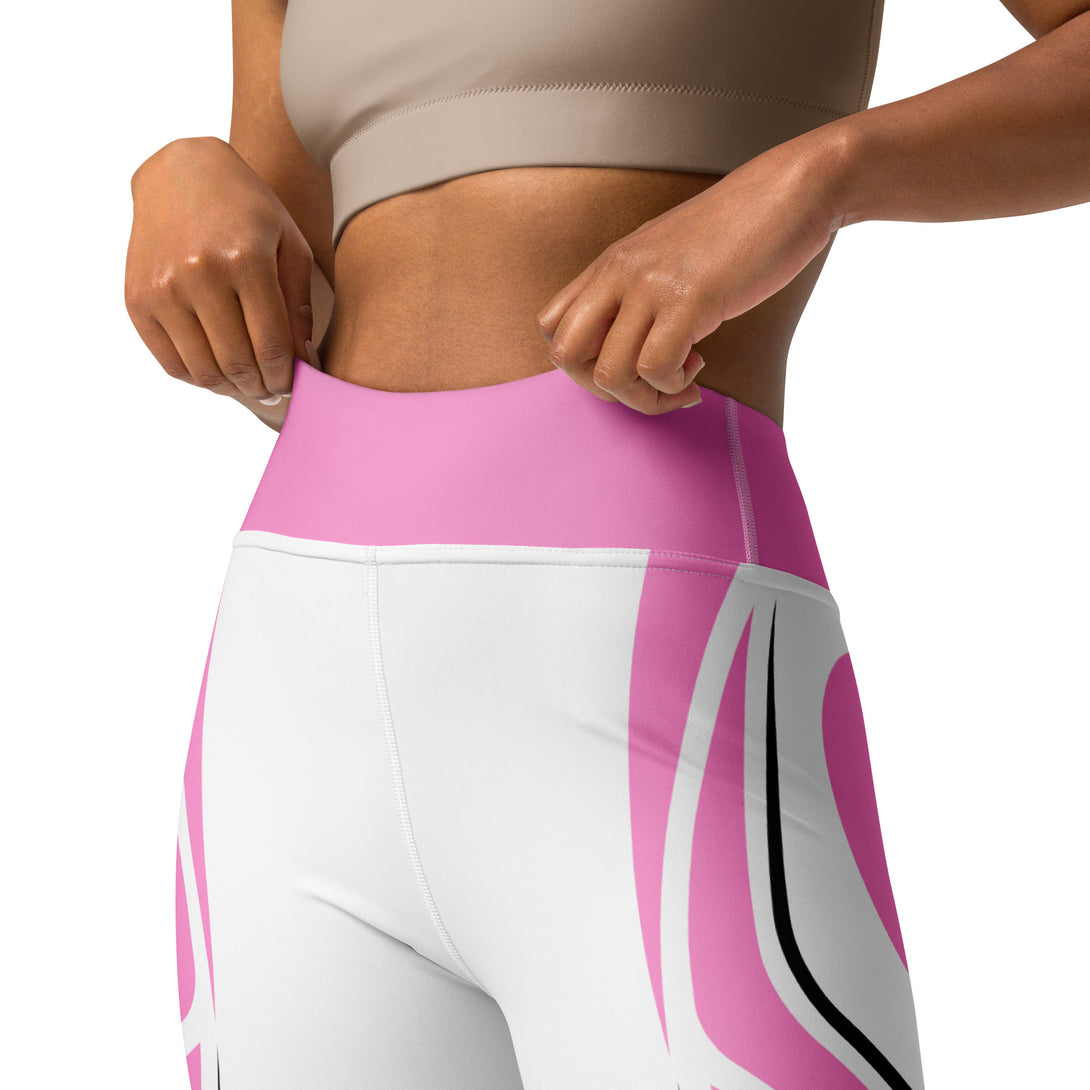Heart Shaped Carve White Yoga Leggings