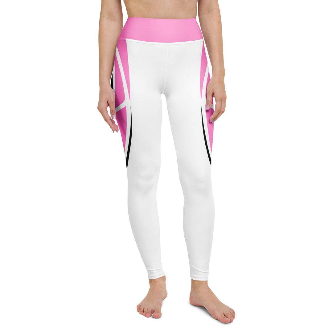 Heart Shaped Carve White Yoga Leggings