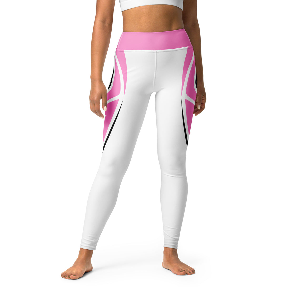 Heart Shaped Carve White Yoga Leggings