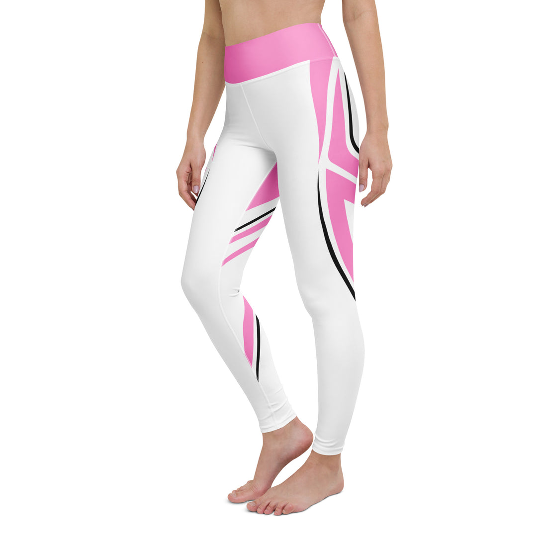 Heart Shaped Carve White Yoga Leggings