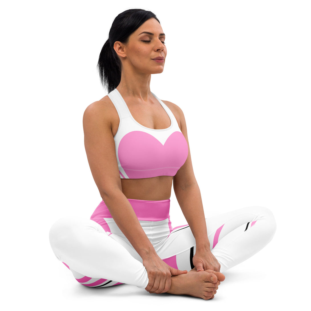 Heart Shaped Carve White Yoga Leggings